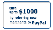 Paypal, Online Payment. Earn money by referring merchants to Paypal.